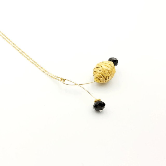 Collier seigle et onyx, Collection Astéria
