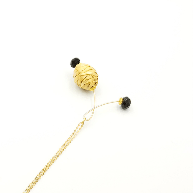 Collier seigle et onyx, Collection Astéria